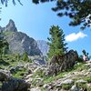Der Ciaunlong-Sattel oder Piz Ciaulong ist eine erste gute Gelegenheit f&uuml;r eine kleine Pause. Foto: AT, &copy; Peer
