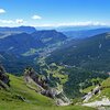 View towards west: Alpe di Siusi, Valgardena with Ortisei and the Rasciesa - Foto: AT, &copy; Peer