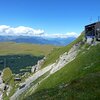 The mountain restaurant of the Seceda mountain station: from Ortisei a funicular takes you onto the Seceda in two stages. Foto: AT, &copy; Peer