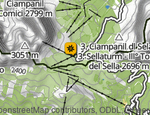 Mappa: Sarglift in den Dolomiten