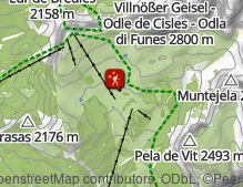 Map: Winterwanderung zum Col Raiser und seinen Hütten