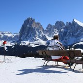 Skigebiet Seiser Alm Ruhe Bank