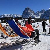 Skigebiet Seiser Alm sonnenliege