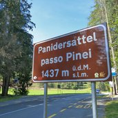 panider sattel passo pinei schild