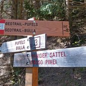 wanderweg geotrail nahe panider sattel abzweigung