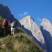 weg richtung sella bei groednerjoch