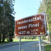 RS panider sattel passo pinei schild