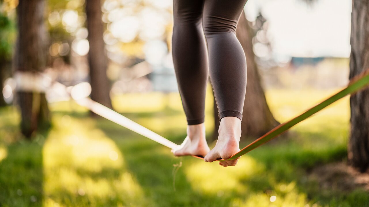 Slackline Park - Val Gardena - Dolomites, Italy