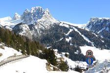 RS blick von daunei richtung cir spitzen und groedner joch winter