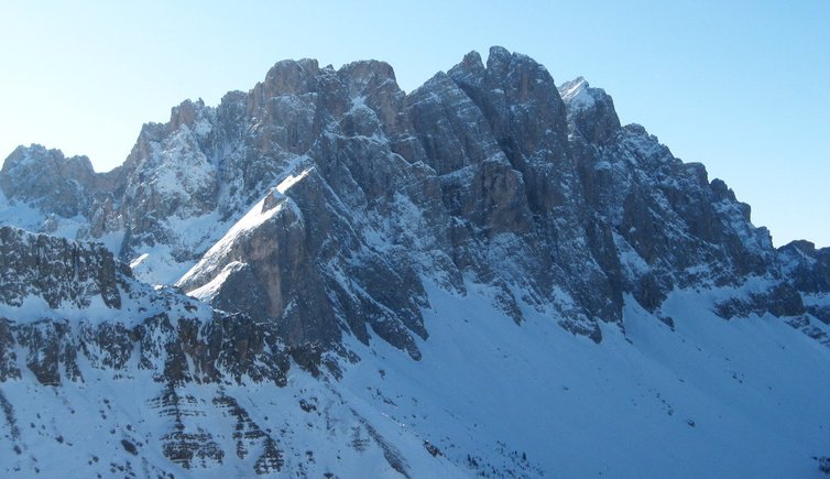 RS Geislerspitzen Furchetta Blick Zendleser Kofel Winter