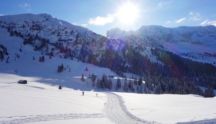 RS winterwanderer bei zallinger seiseralm